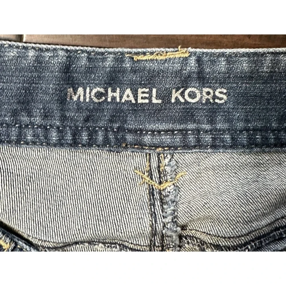 Michael Kors Women's Bootcut Jeans Size 10 Button Flap Pockets Medium Wash